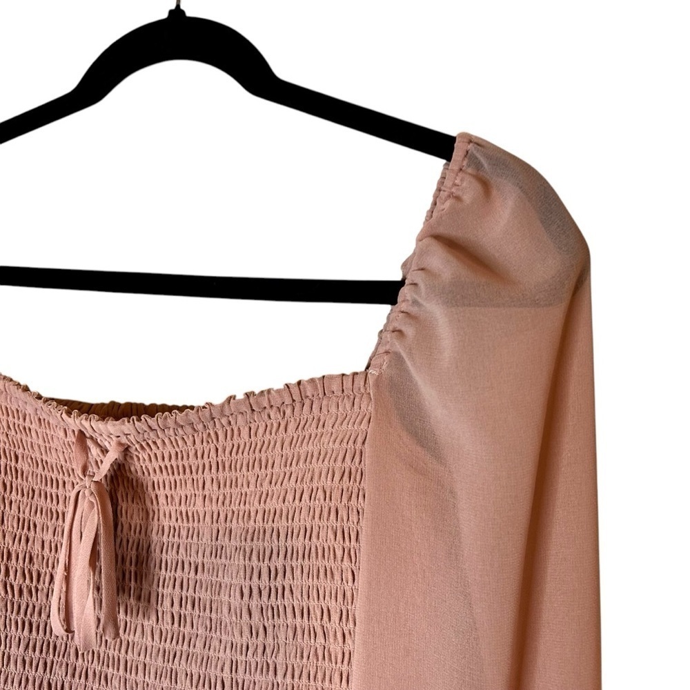 Aritzia Wilfred Saga Blouse- Smocked Square Neck Puff Sleeve Blouse- Size Medium - Picture 6 of 12